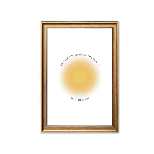 Be the Light | Christian Wall Art | Matthew 5:14 | Bible Verse Print