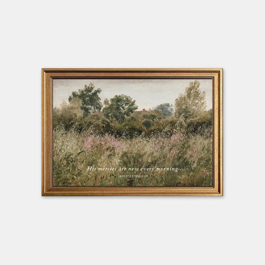 Morning Mercies | Christian Wall Art | Lamentations 3:23 | Daily Grace Print