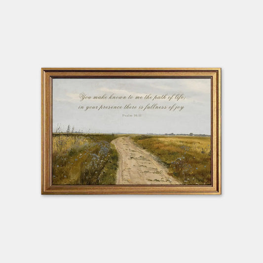 Path of Life | Christian Wall Art | Psalm 16:11 | Divine Guidance Print