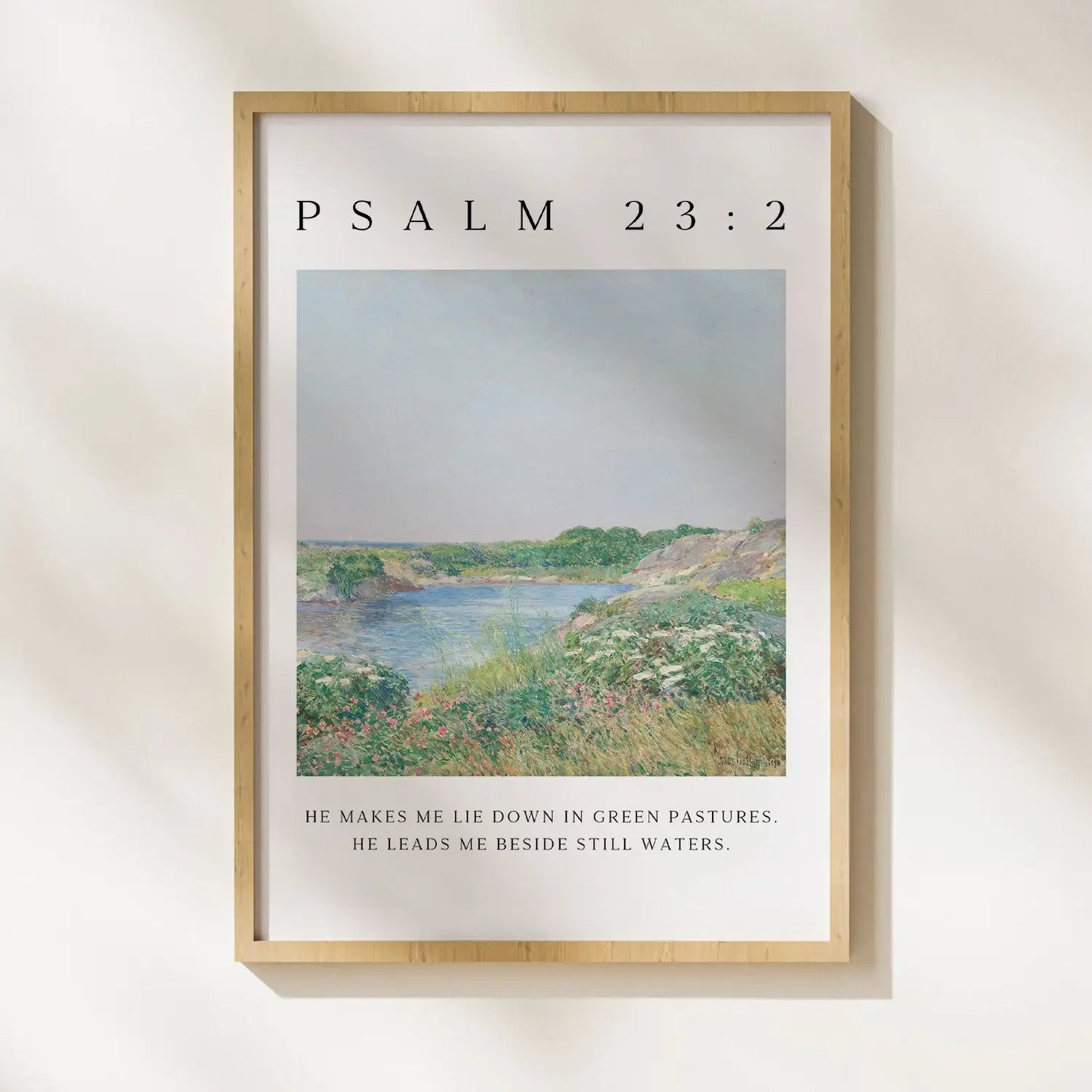 Christian Wall_Art  Peaceful Waters psalm 23:2