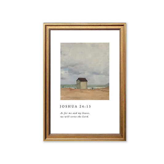 House of faith christian wall art joshua 24-15 prin