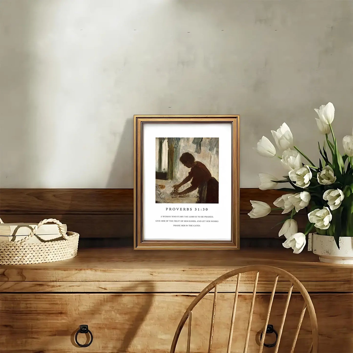Woman of valor christian wall art proverbs 31-30 print