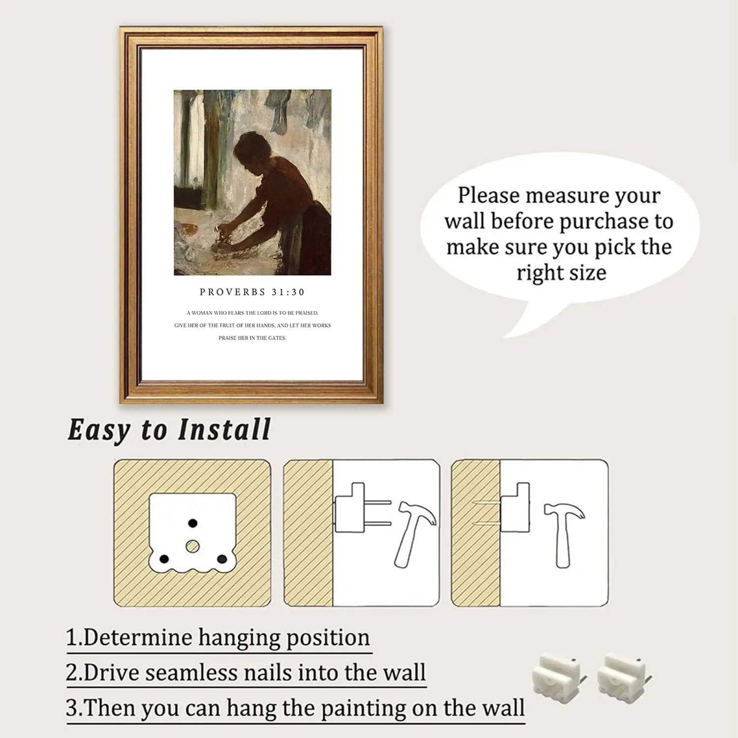 Woman of valor christian wall art proverbs 31-30 print