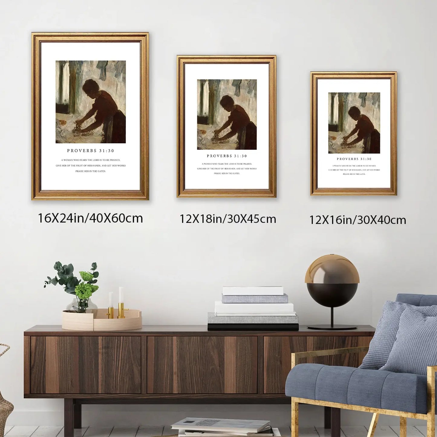 Woman of valor christian wall art proverbs 31-30 print