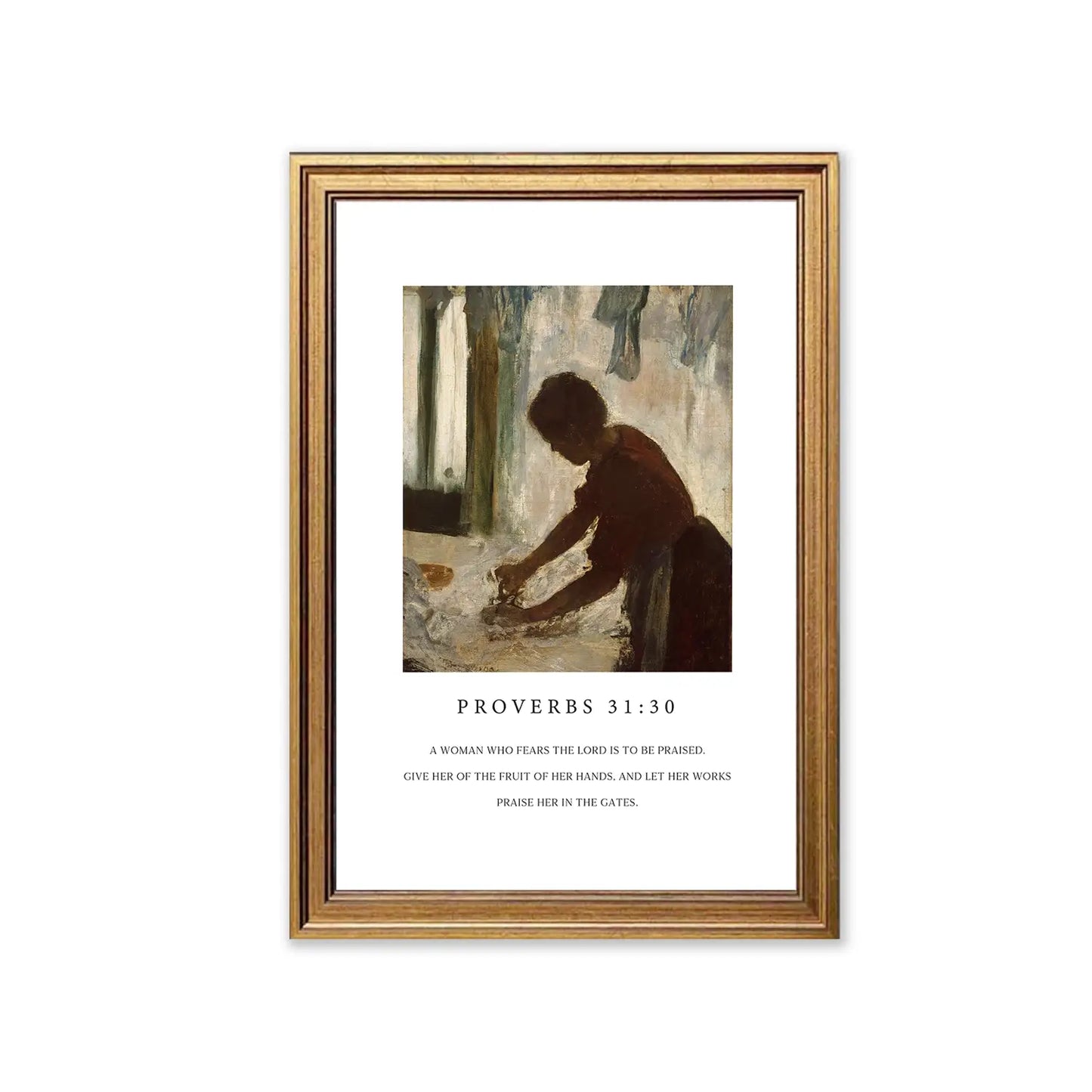 Woman of valor christian wall art proverbs 31-30 print