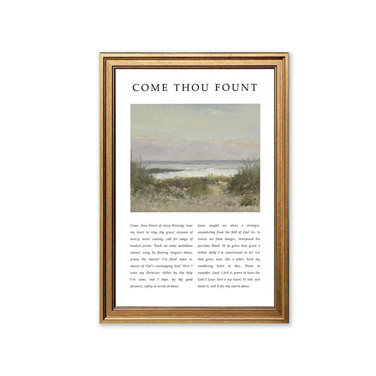 Come Thou Fount | Christian Wall Art | Hymn Print