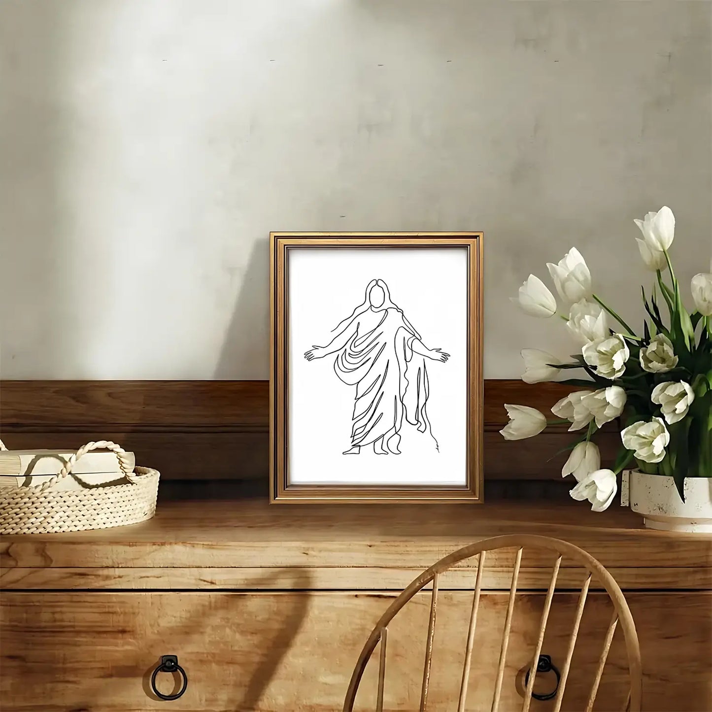 Come Unto Me | Christian Wall Art | Matthew 11:28 | Divine Welcome Print