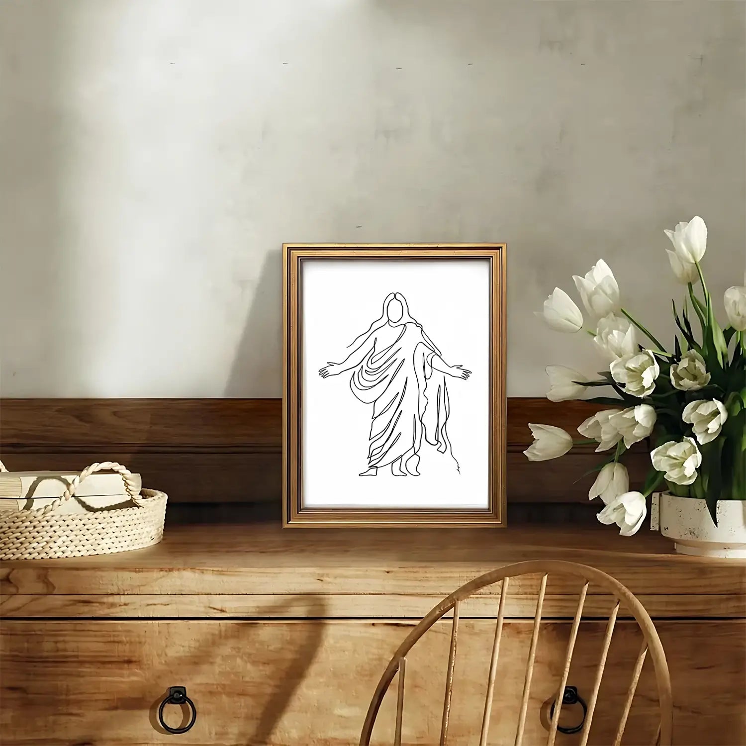Come Unto Me | Christian Wall Art | Matthew 11:28 | Divine Welcome Print