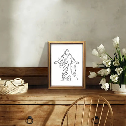 Come Unto Me | Christian Wall Art | Matthew 11:28 | Divine Welcome Print