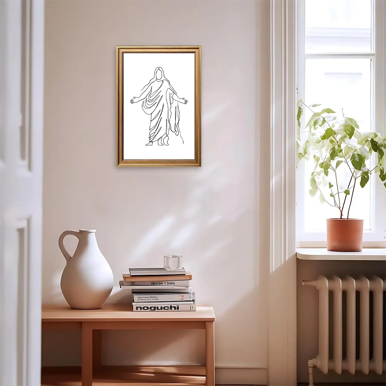 Come Unto Me | Christian Wall Art | Matthew 11:28 | Divine Welcome Print