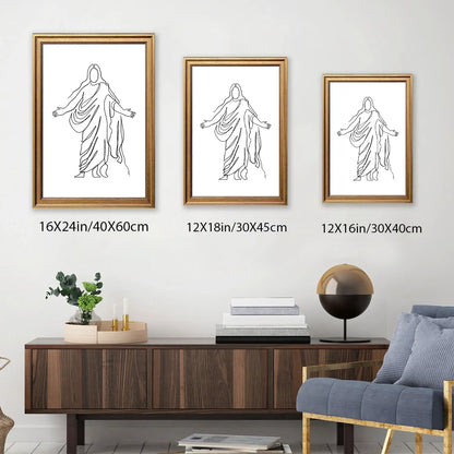 Come Unto Me | Christian Wall Art | Matthew 11:28 | Divine Welcome Print