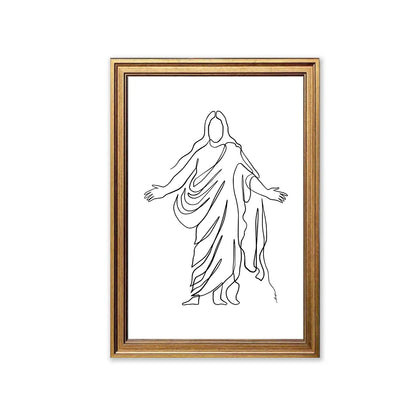 Come Unto Me | Christian Wall Art | Matthew 11:28 | Divine Welcome Print