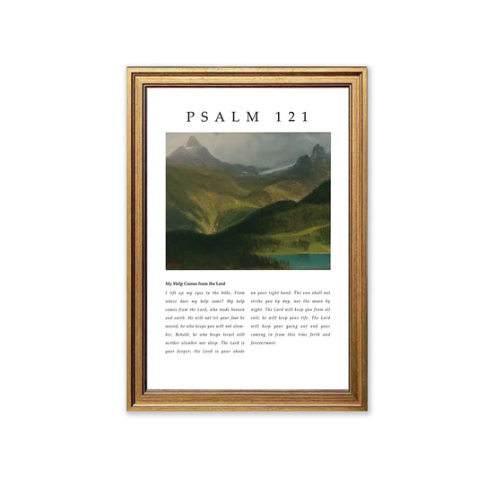 Divine Protection | Christian Wall Art | Psalm 121 | Scripture Print