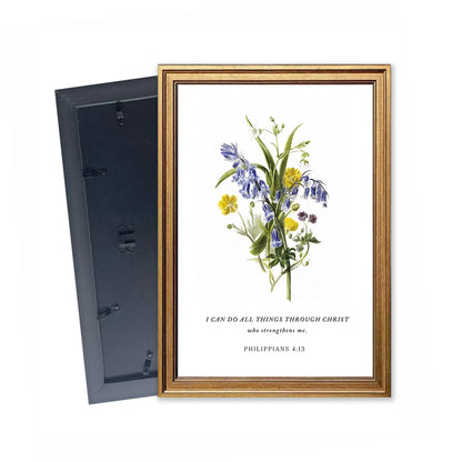 Divine Strength | Christian Wall Art | Philippians 4:13 | Scripture Print