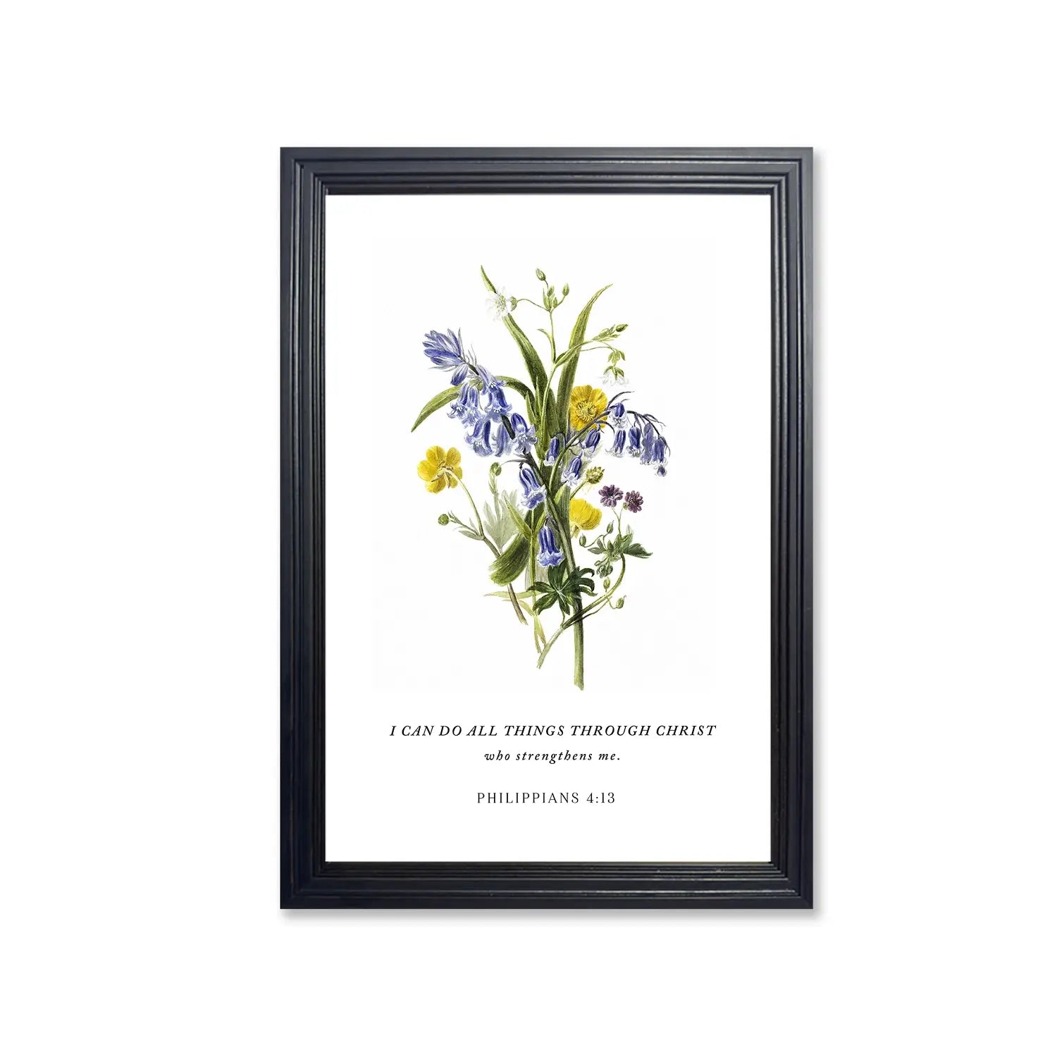 Divine Strength | Christian Wall Art | Philippians 4:13 | Scripture Print