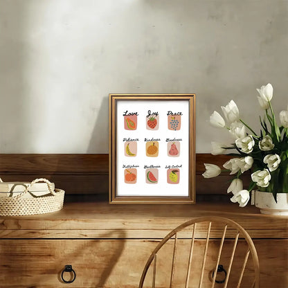 Fruit of the Spirit | Christian Wall Art | Galatians 5:22-23 | Scripture Print