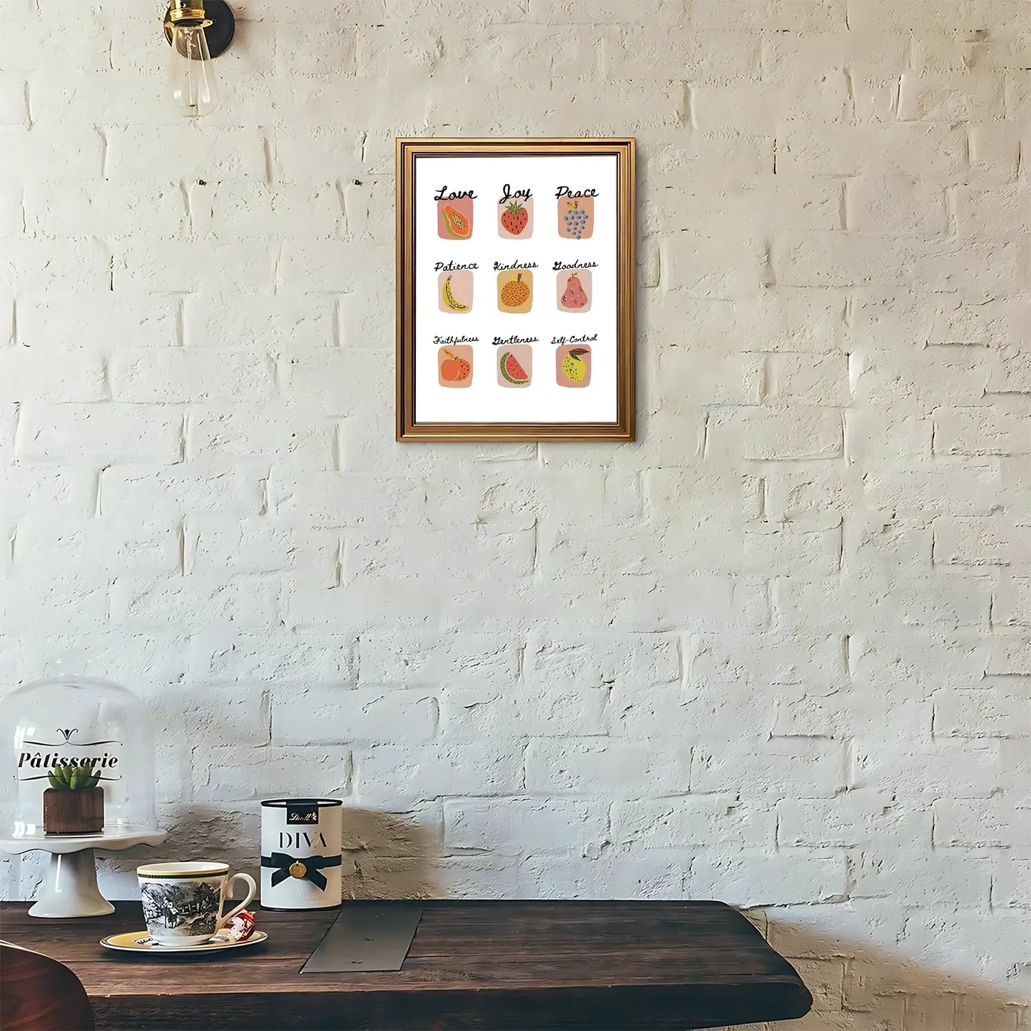 Fruit of the Spirit | Christian Wall Art | Galatians 5:22-23 | Scripture Print