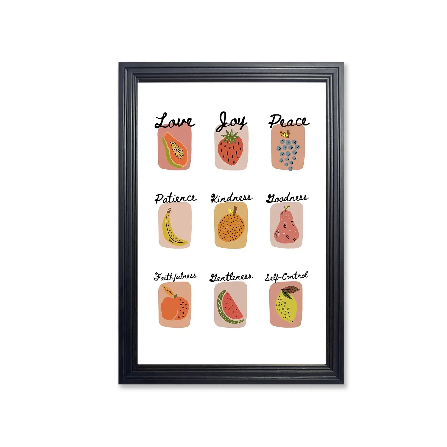 Fruit of the Spirit | Christian Wall Art | Galatians 5:22-23 | Scripture Print