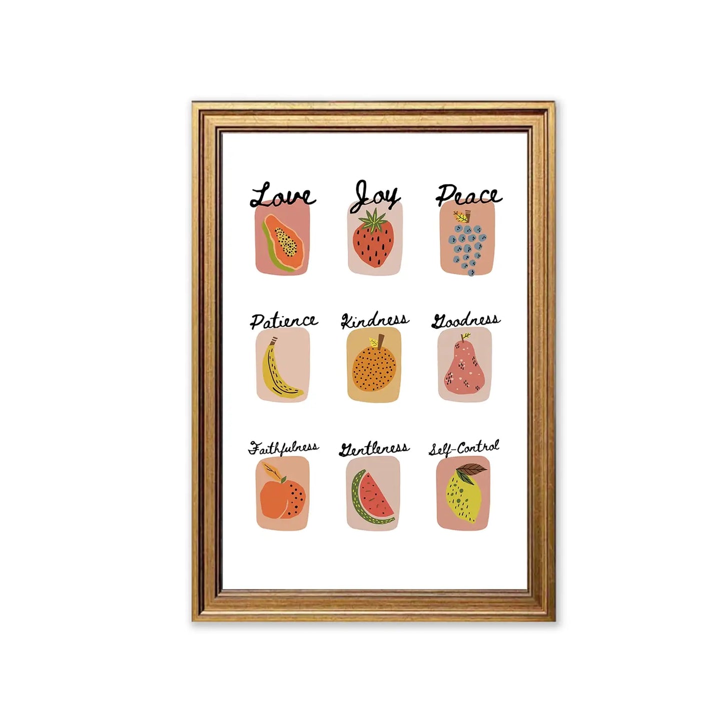 Fruit of the Spirit | Christian Wall Art | Galatians 5:22-23 | Scripture Print
