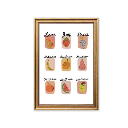 Fruit of the Spirit | Christian Wall Art | Galatians 5:22-23 | Scripture Print