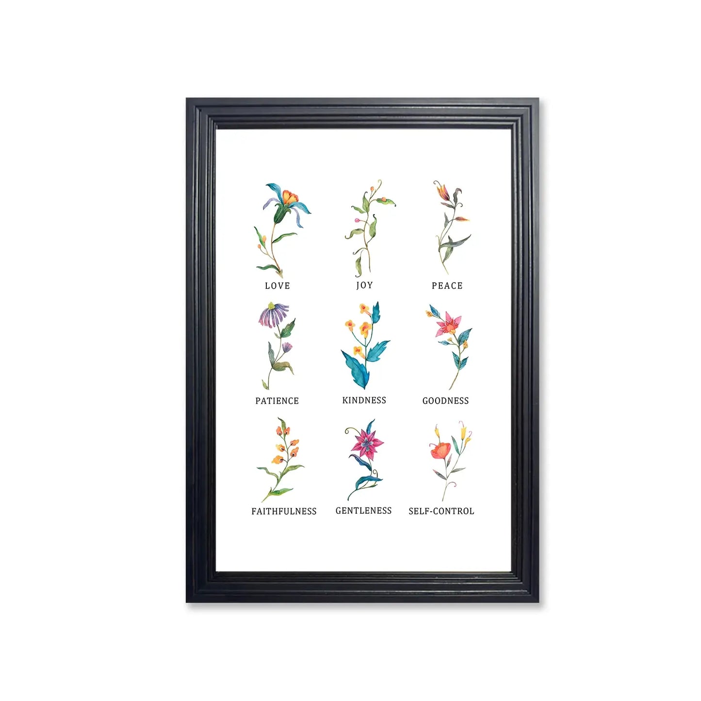 Fruits of the Spirit | Christian Wall Art | Galatians 5:22-23 | Scripture Print