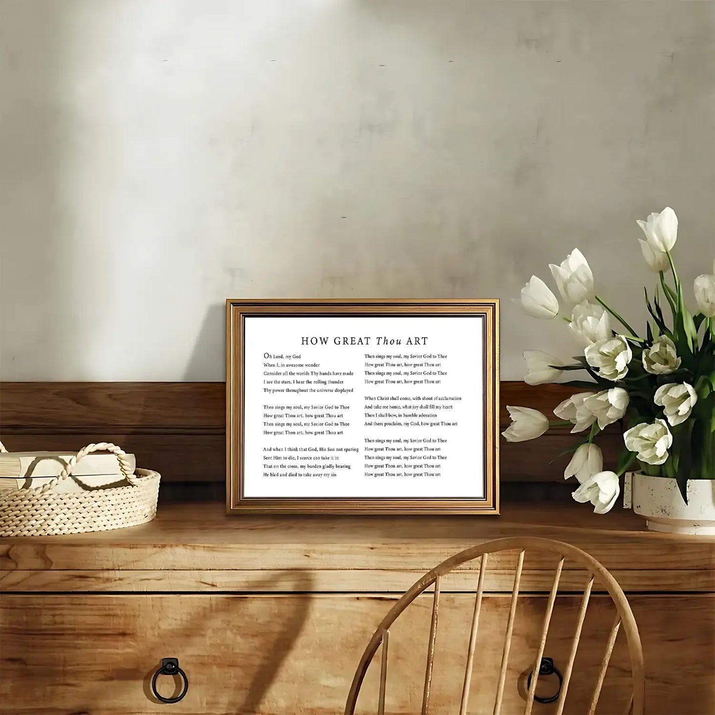 How Great Thou Art | Christian Wall Art | Traditional Hymn Print