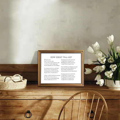 How Great Thou Art | Christian Wall Art | Traditional Hymn Print