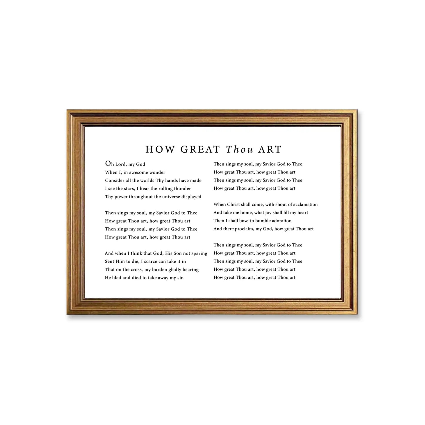 How Great Thou Art | Christian Wall Art | Traditional Hymn Print