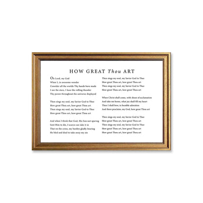 How Great Thou Art | Christian Wall Art | Traditional Hymn Print