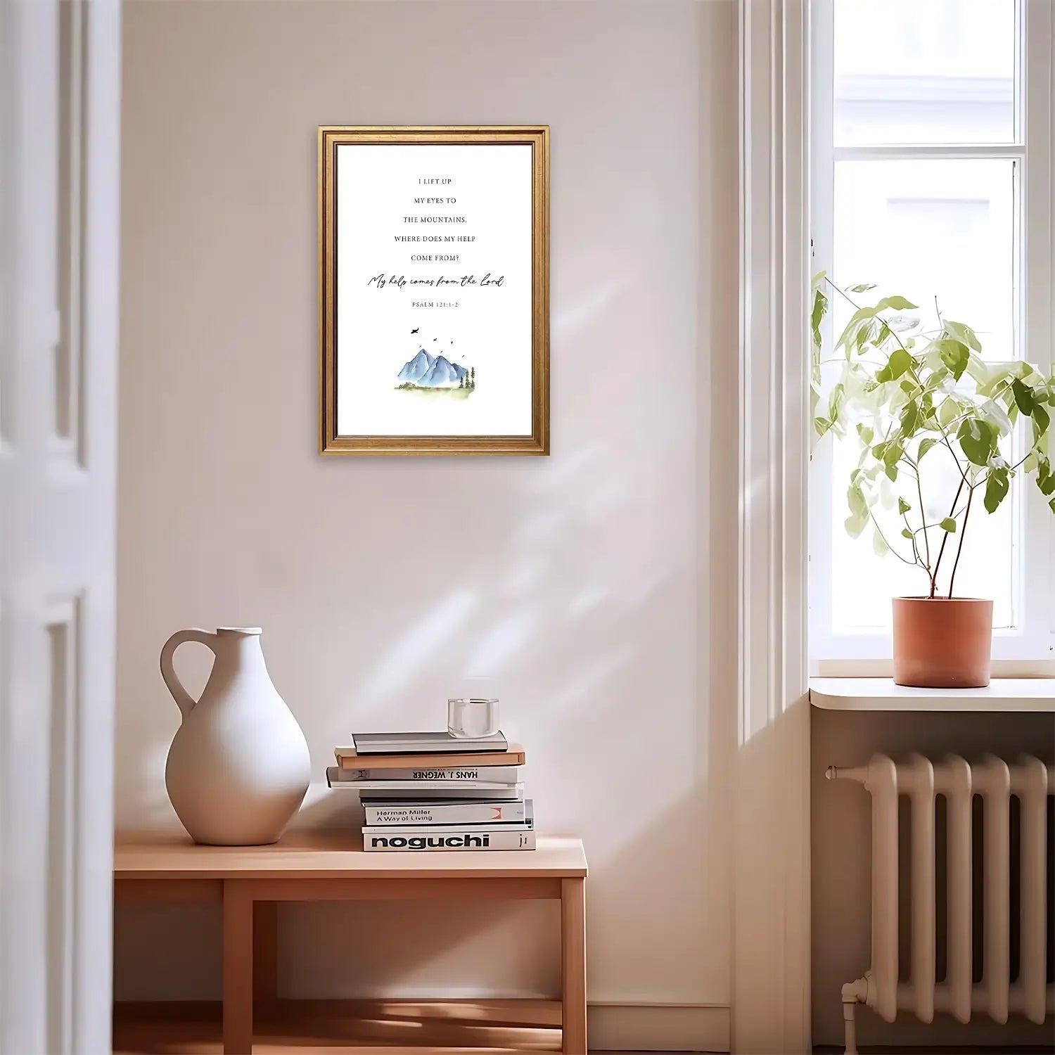 Lift Up My Eyes | Christian Wall Art | Psalm 121:1-2 | Bible Verse Print