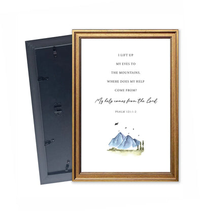 Lift Up My Eyes | Christian Wall Art | Psalm 121:1-2 | Bible Verse Print