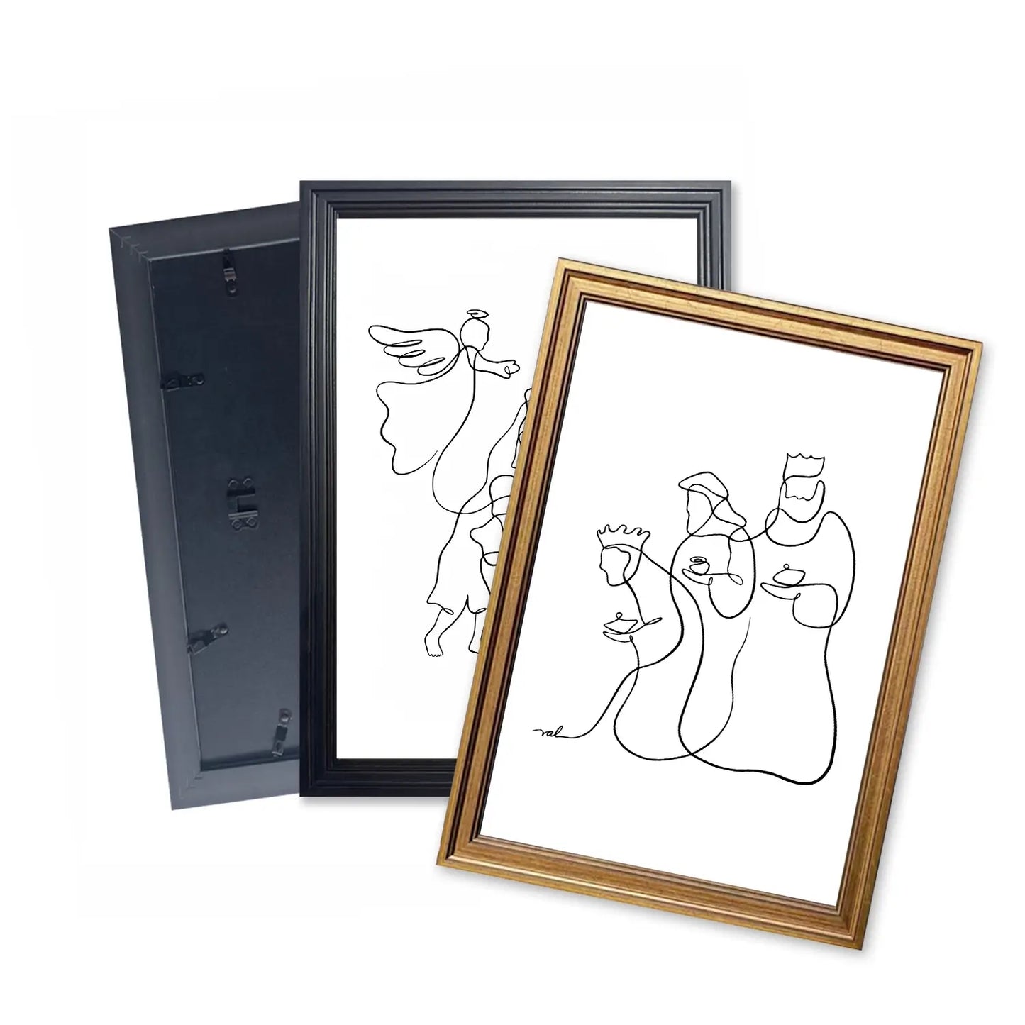 Nativity Story | Christian Line Art Set | Modern Minimalist Trio Print
