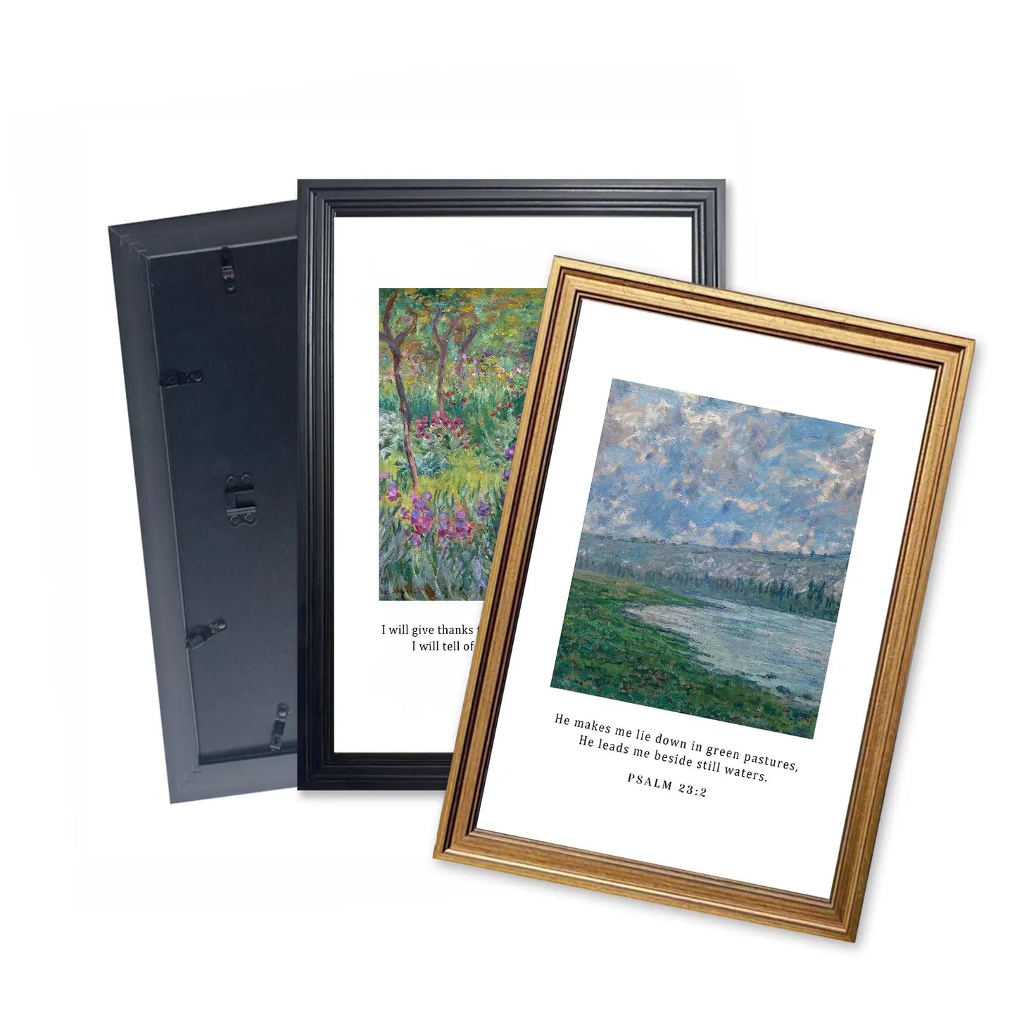 Nature's Psalms | Scripture Art Set | Impressionist Landscape Trio Print