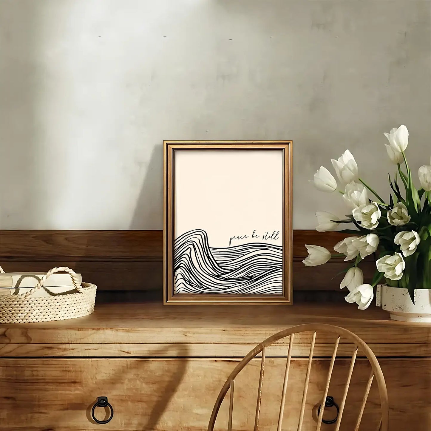 Peace Be Still | Inspirational Wall Art | Modern Abstract Design