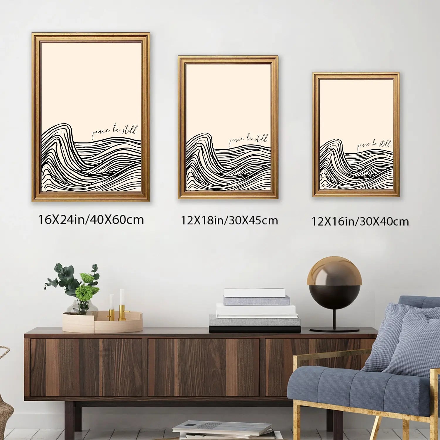 Peace Be Still | Inspirational Wall Art | Modern Abstract Design