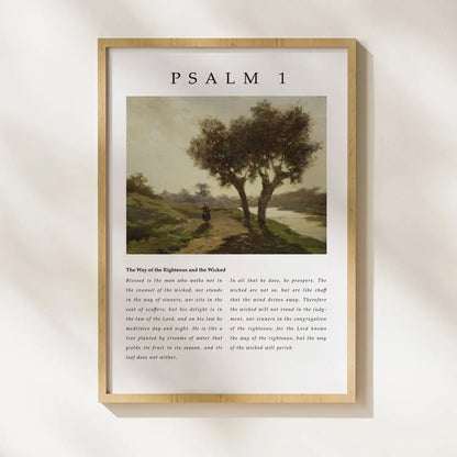 Psalm 1 | Christian Wall Art | Scripture Print