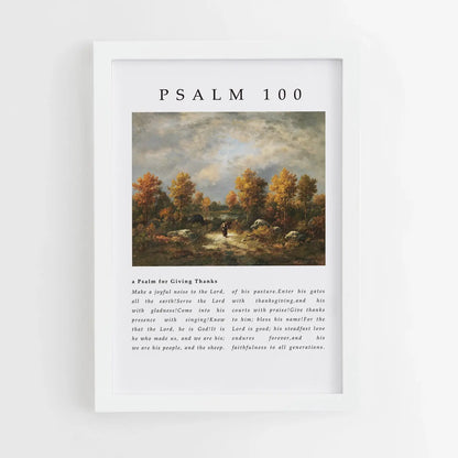 Psalm 100 | Christian Wall Art | Scripture Print