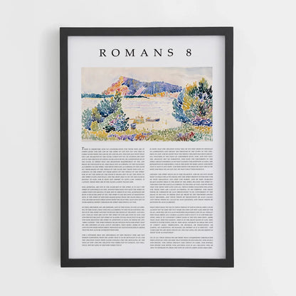 Romans 8 | Christian Wall Art | Scripture Print