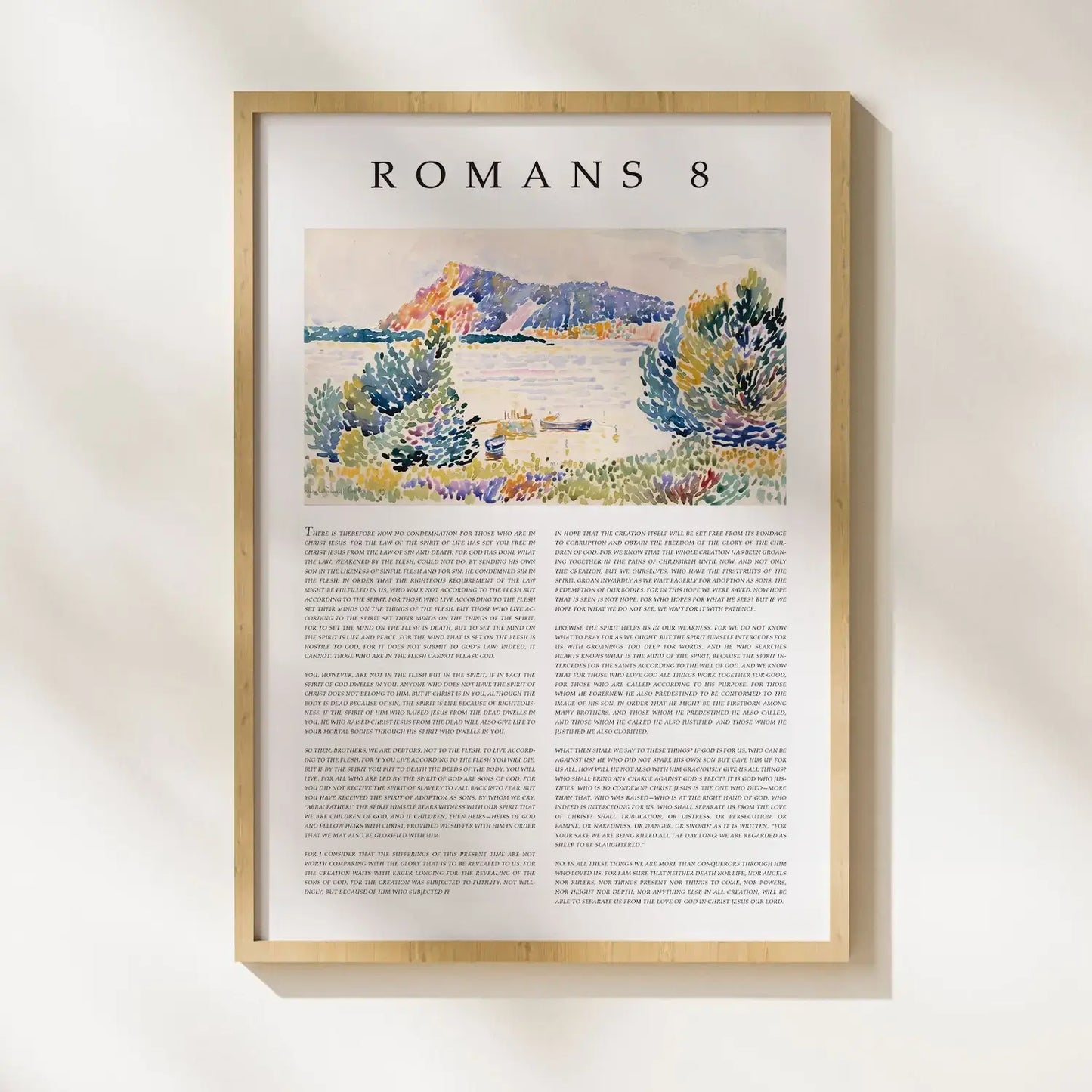 Romans 8 | Christian Wall Art | Scripture Print