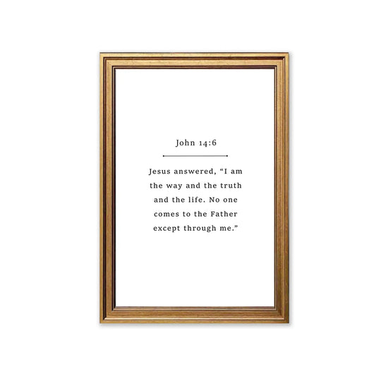 The Way, The Truth, The Life | Christian Wall Art | John 14:6 | Bible Verse Print