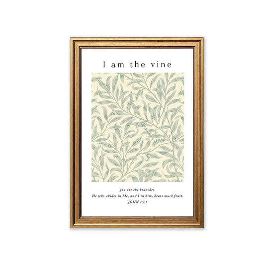 True Vine | Christian Wall Art | John 15:5 | Scripture Print